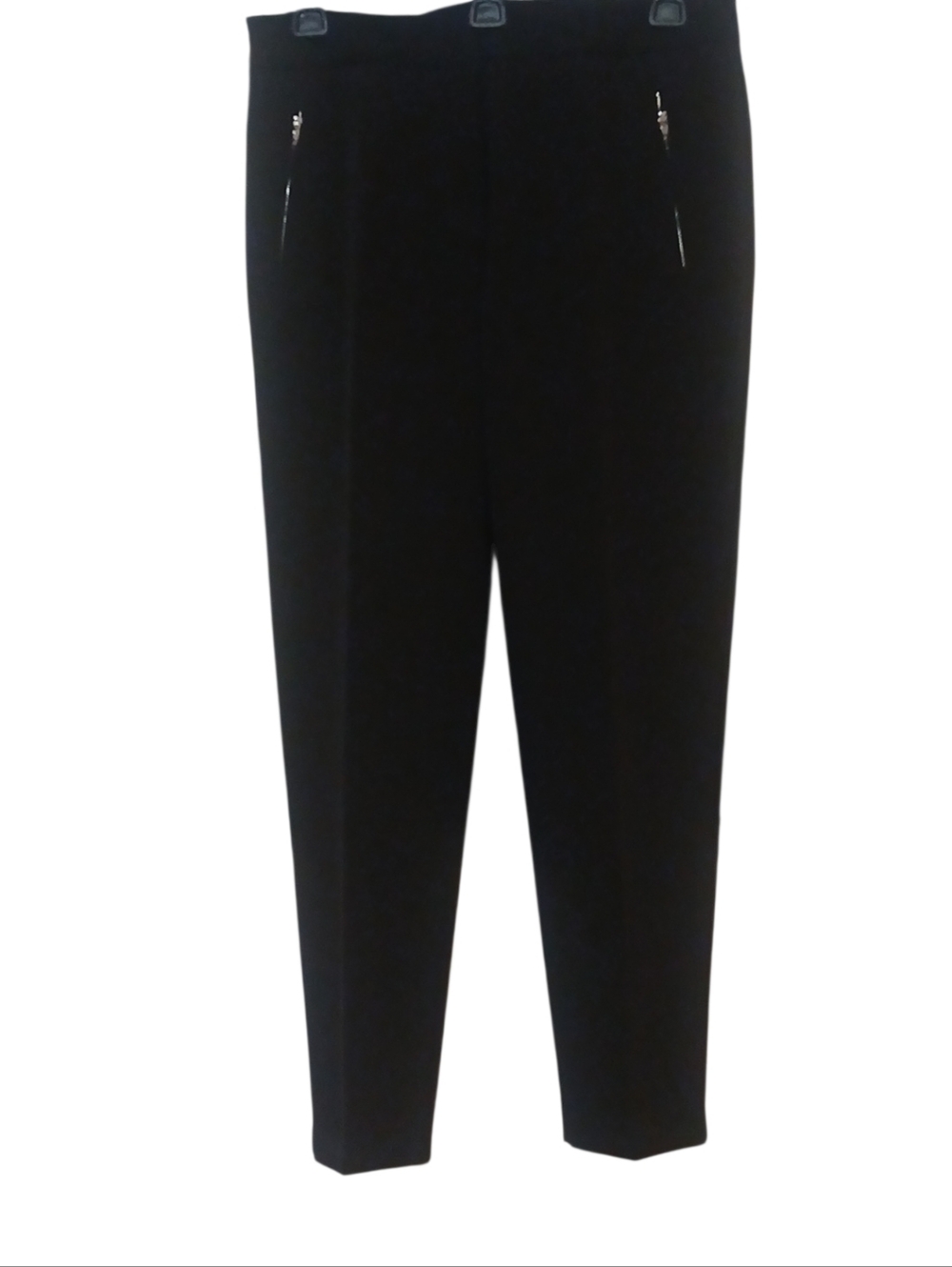 Rachel Zoe - NWOT, Black Ankle Pants, Front Zipperd Pockets, Stretch - Picture 4 of 10